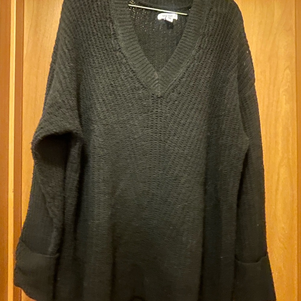 Nine West Black V-Neck Sweater